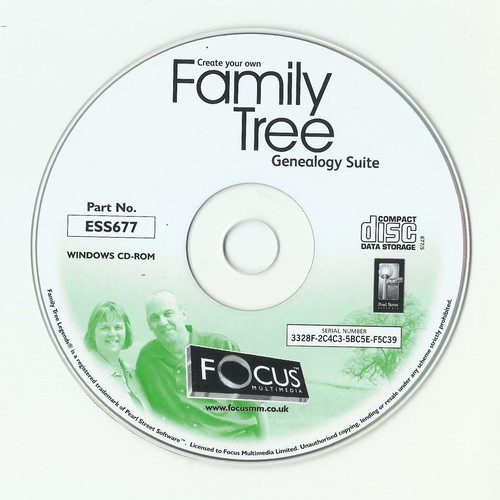 Family Tree Genealogy Suite PC CD-Rom software like new
