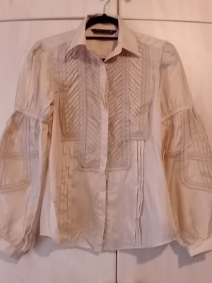 Ολομέταξο γυναικείο πουκάμισο Zara dusty pink S 100% silk καινούργιο