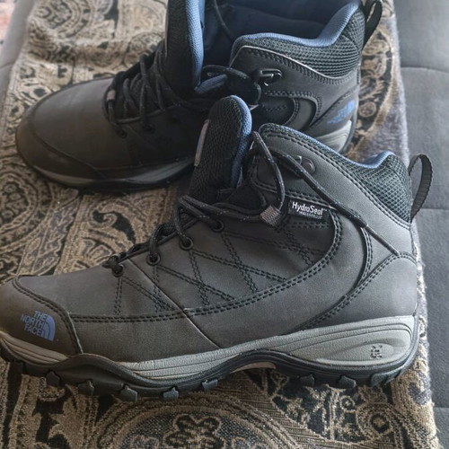 The North Face women's hiking shoes size 37.5 like new, waterproof black and gray