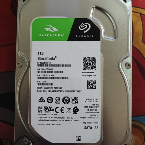 Seagate Barracuda 1TB HDD 7200RPM SATA III