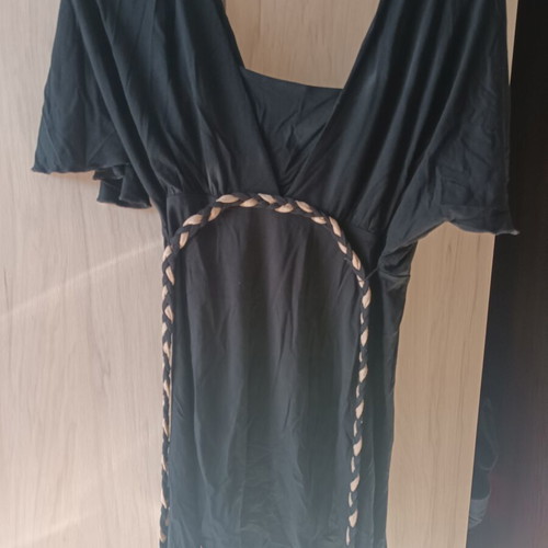 Marks & Spencer Black Blouse Medium/Large like new with built-in strap top