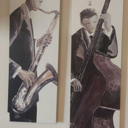 Set of 2 Jazz Musician Canvas Prints like new