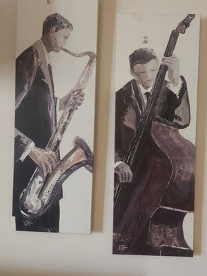 Set of 2 Jazz Musician Canvas Prints like new