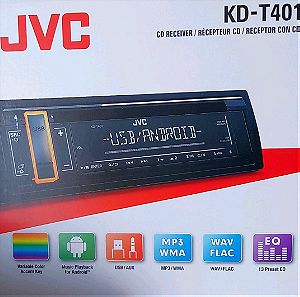 JVC KD-T401 Ηχοσύστημα Αυτοκινήτου Universal 1DIN (CD/USB/AUX) με Αποσπώμενη Πρόσοψη