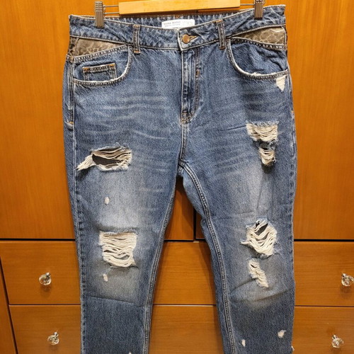 Zara Jean leopard in excellent condition, size L 40 12, blue