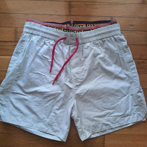 Diesel swim shorts set S used, beige and watermelon red