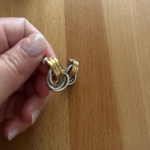 Steel earrings new, gold and silver color