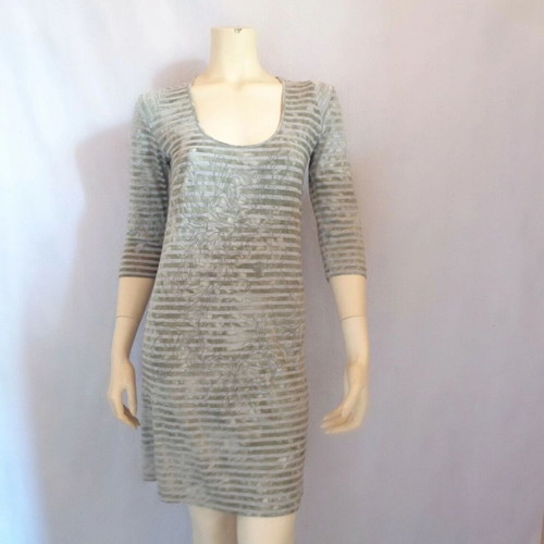 Diesel dress small size, used, grey striped with floral design