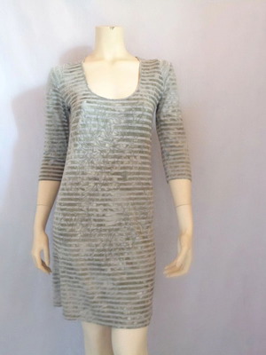 Diesel dress small size, used, grey striped with floral design