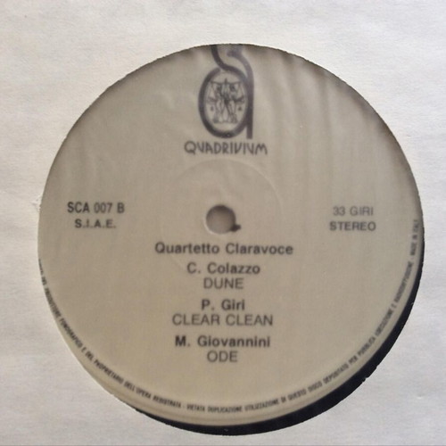 Quartetto Claravoce classical music record used