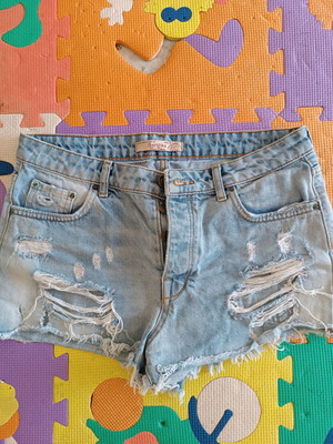 Bershka Small No 36 Blue Denim Shorts Like New