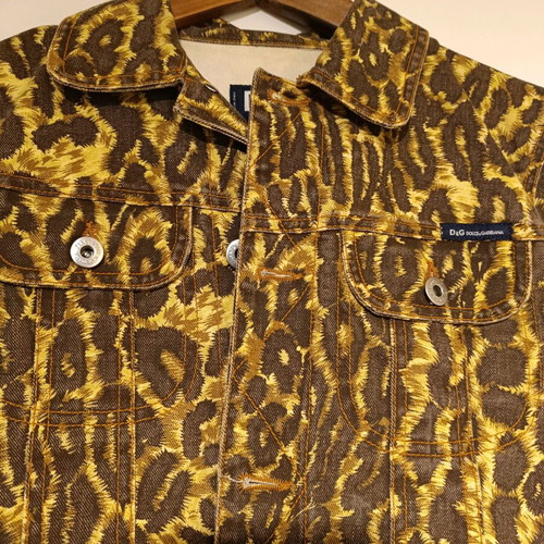 Dolce & Gabbana denim jacket animal print like new