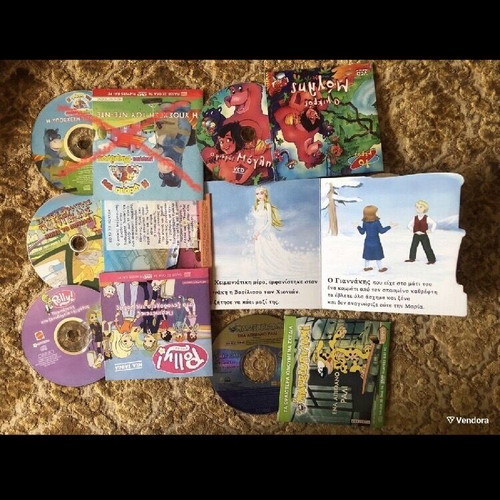 Children's DVDs used, pack of 5, dubbed animated movies