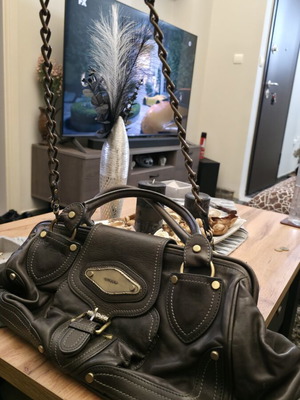 Vintage Luana Italy Leather Bag like new, doctor bowler style