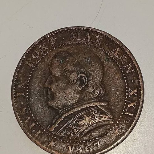 1 Soldo 1867 Papal States coin like new