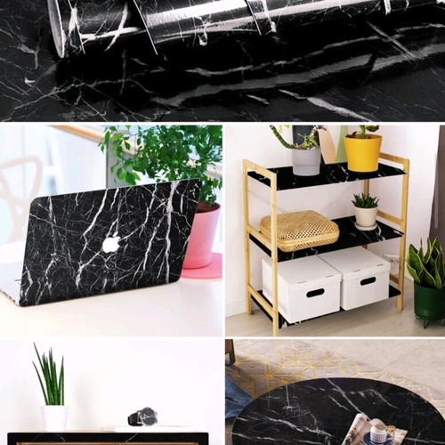 Premium Black Marble Luxe adhesive roll 60cm x 3m new, waterproof
