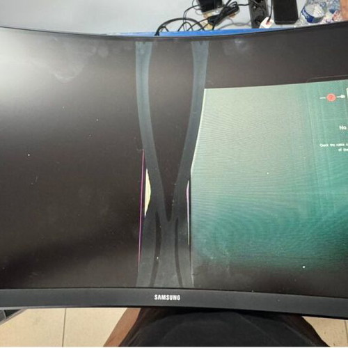 Samsung C34G55TWWP monitor used, internal panel issue for repair or parts