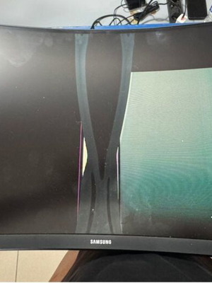 Samsung C34G55TWWP monitor used, internal panel issue for repair or parts