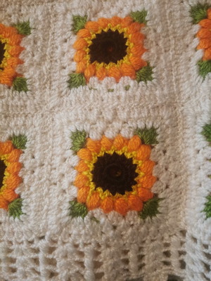 Hand knitted blanket used for double bed or throw