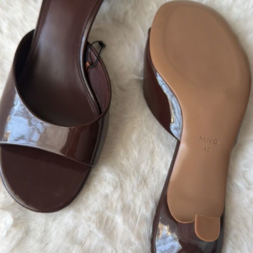 Mango brown slippers size 40