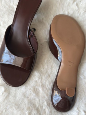 Mango brown slippers size 40