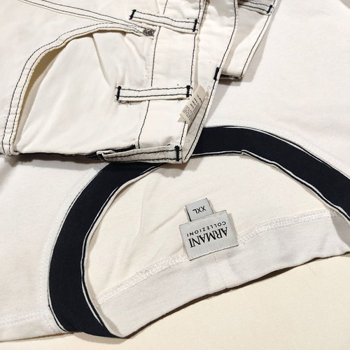 Original Armani Collezioni shirt XXL used, white with bonus shorts