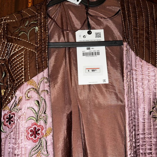 Zara cardigan new, size L, pink multicolor