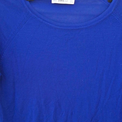 Zara Knit blouse electric blue, like new, size L