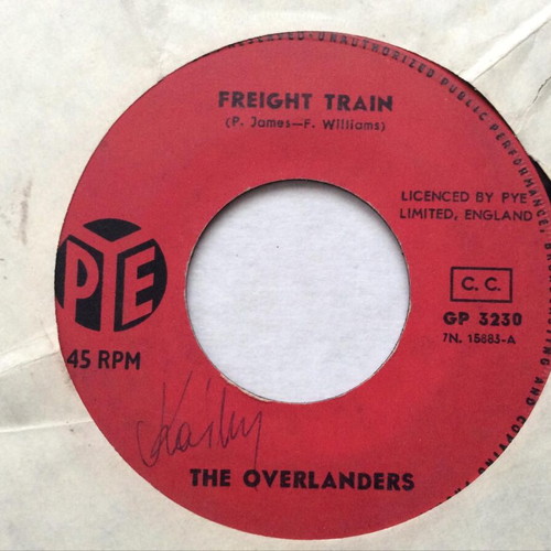 The Overlanders Michelle / Freight Train vinyl record used, rock