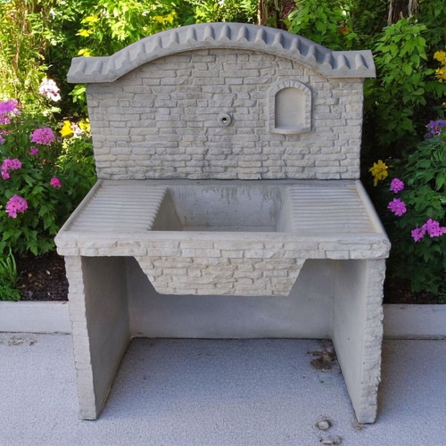 Garden Fountain Elena Outdoor Yard Sink Unpainted