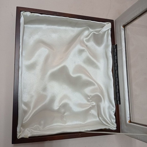 Frames box for wedding crowns used, silver with rhinestones