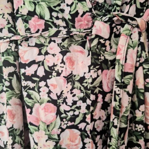 Boohoo Long Pink Floral Dress Like New, Size L