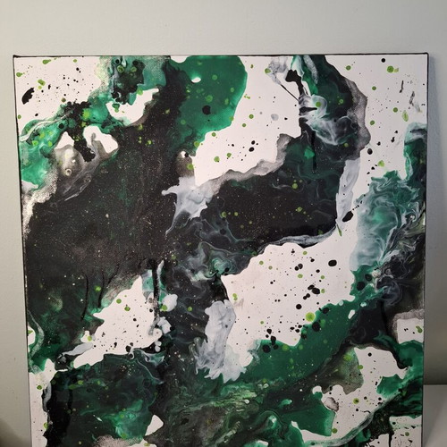 Abstract painting acrylic 40x40 cm new