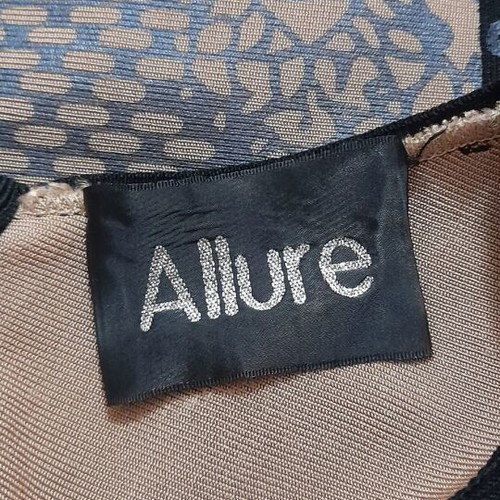 Allure bandage mini dress, black and beige