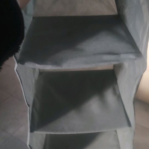 Hanging fabric organizer with 4 shelves like new