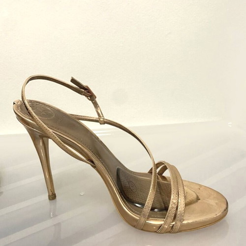 Guess women's sandals pink gold like new size 39 heel 10cm