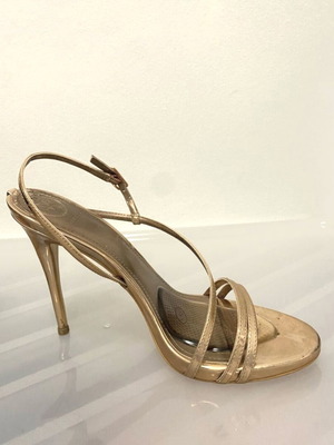 Guess women's sandals pink gold like new size 39 heel 10cm