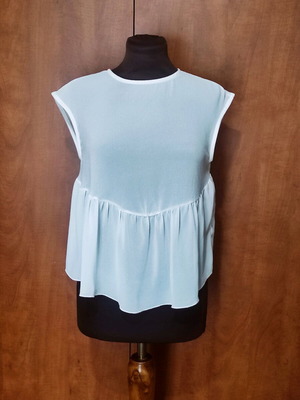 BSB Λευκή Αμάνικη Μπλούζα Peplum σαν καινούργιο