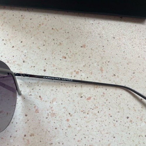 Carolina Lemke sunglasses used, black with original case
