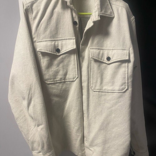 Jack & Jones Men’s Beige Lightweight Overshirt Jacket Size L Like New