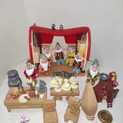 Disney Snow White and 7 Dwarfs Cottage Playset Simba vintage, like new
