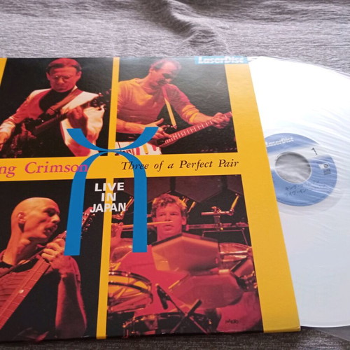 King Crimson Live in Japan Three of a Perfect Pair Laserdisc like new, rock