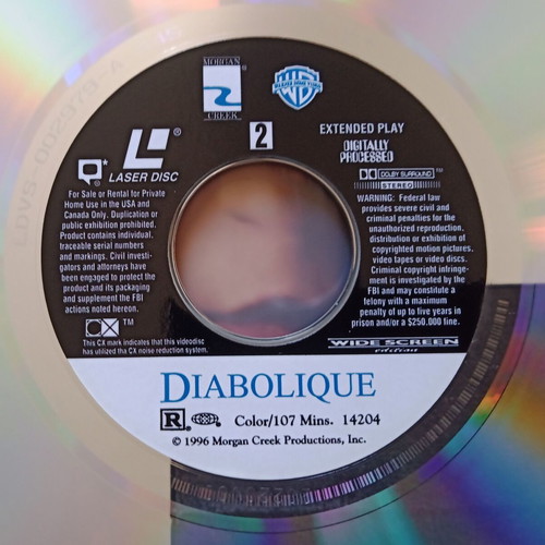 Diabolique LaserDisc like new, thriller (1996)