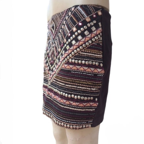 Mini embroidered skirt used with patterns