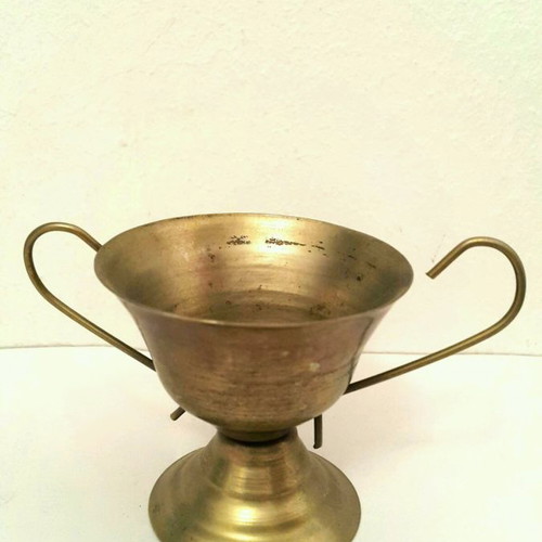 Vintage candlestick used, height 6cm