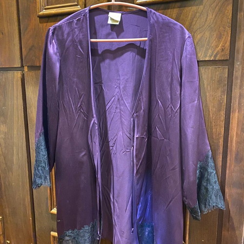 Neyret Paris silk robe XS like new, purple, 100% silk
