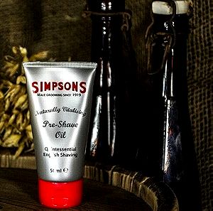 Simpsons Pre-Shave Oil 50ml Καινούργιο Τιμή 10,50