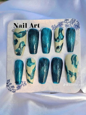 Summer Press On Nails with Application Tools new