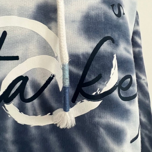 Ocean Drive tie-dye sweatshirt set new, white and blue, size S