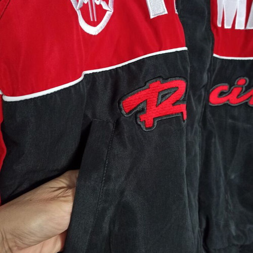 JH Design men's jacket used, size M, black and red
